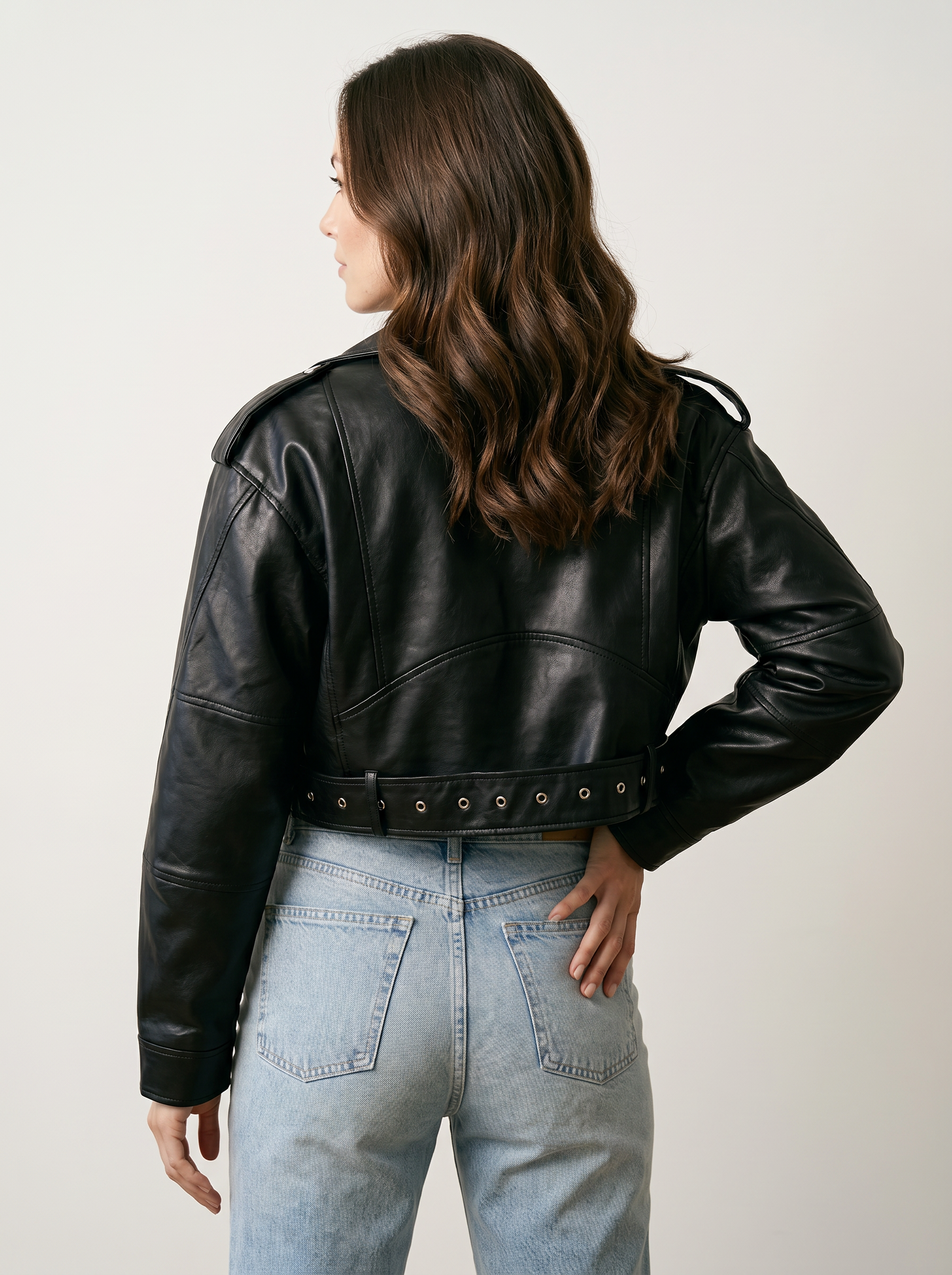 Midnat Sort Bikerjakke